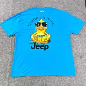 Jeep Mens T-Shirt 3XL Blue Duck Go Anywhere Do Anything Graphic Jedco 3813 NWT